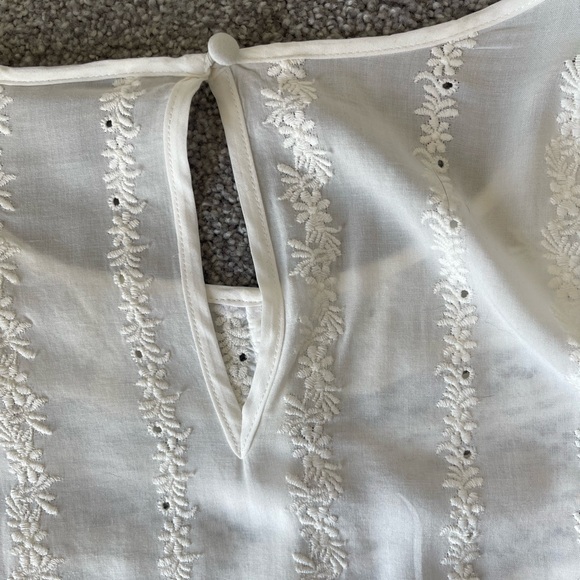 New Torrid White Hi-Lo Eyelet & Lace blouse - Picture 7 of 8
